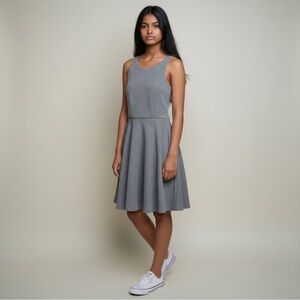 Altar'd State Gray Sleeveless Midi Dress